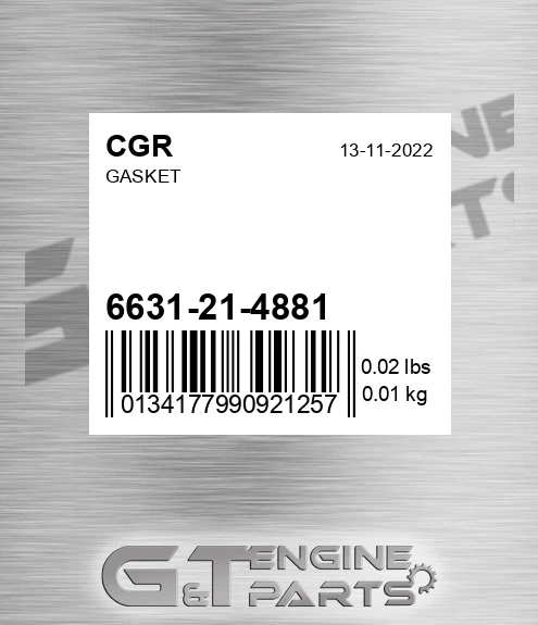 6631-21-4881 Gasket