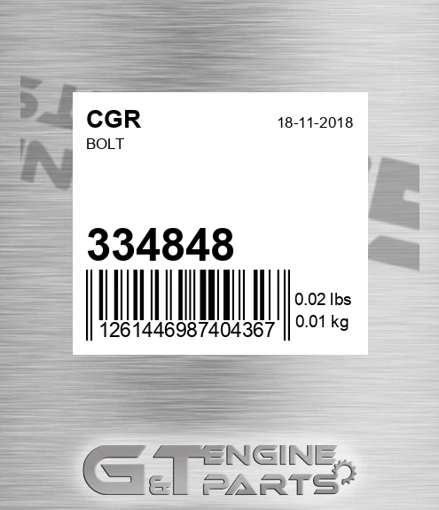 334848 CGR Bolt