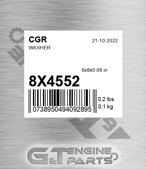 8X4552 Washer