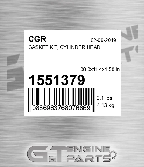 1551379 Gasket Kit, Cylinder Head