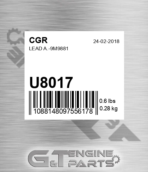 U8017 Lead A.-9m9881