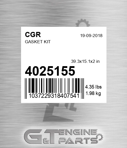 4025155 CGR Gasket Kit