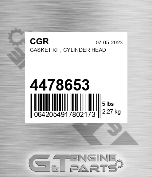 4478653 CGR Gasket Kit, Cylinder Head