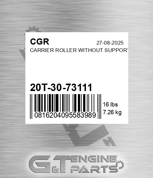 20T-30-73111 Carrier Roller Without Support for CGR