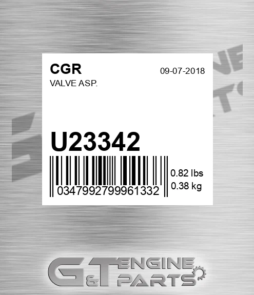 U23342 Valve Asp.