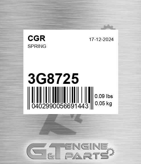 3G8725 CGR Spring