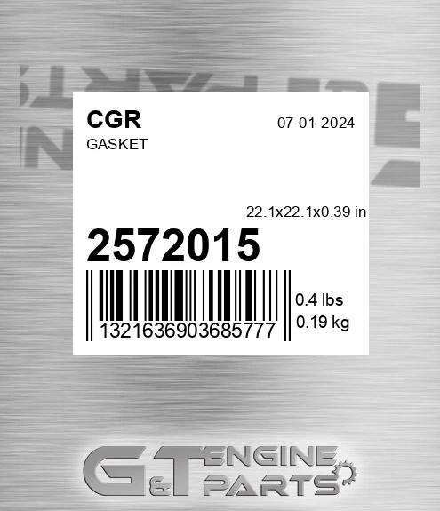 2572015 CGR Gasket