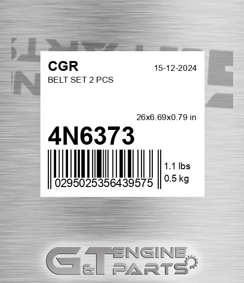 4N6373 CGR Belt Set 2 Pcs