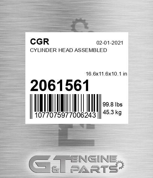 2061561 CGR Cylinder Head Assembled