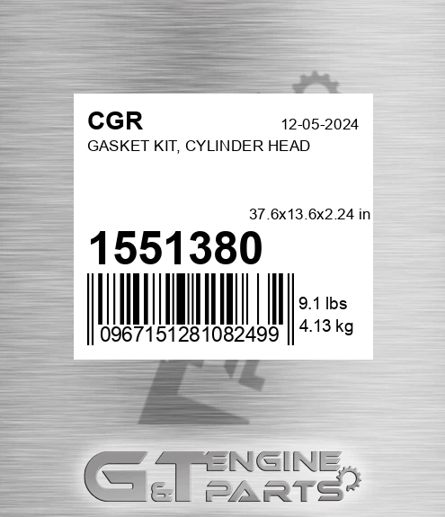 1551380 Gasket Kit, Cylinder Head