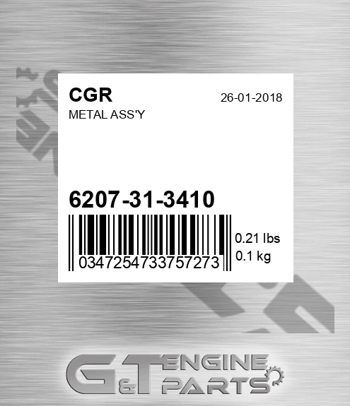 6207-31-3410 Metal Ass'y for CGR