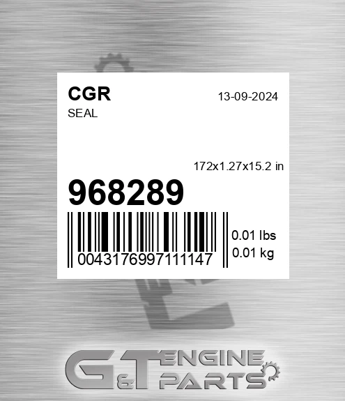 968289 CGR Seal