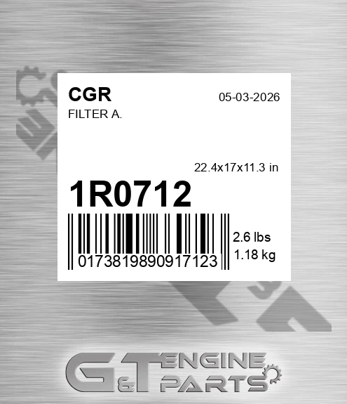 1R0712 CGR Filter A.