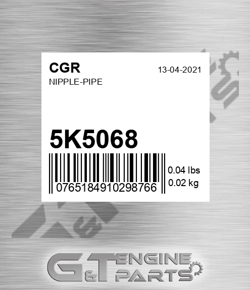 5K5068 CGR Nipple-pipe