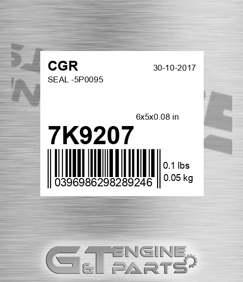 7K9207 Seal -5p0095