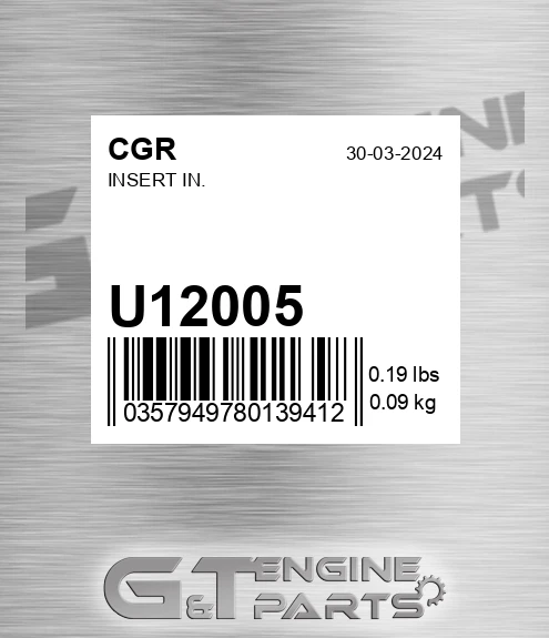 U12005 Insert In.