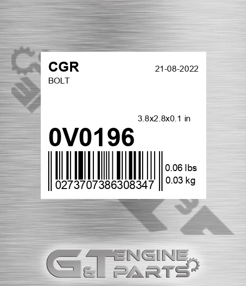 0V0196 Bolt