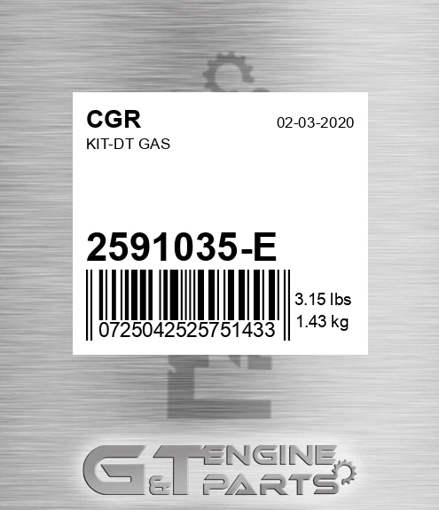 2591035-E Kit-dt Gas