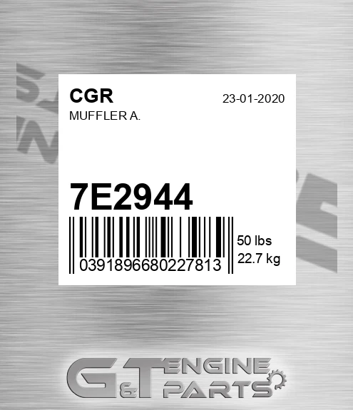 7E2944 CGR Muffler A.