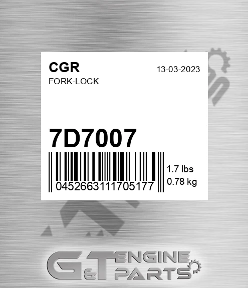 7D7007 Fork-lock