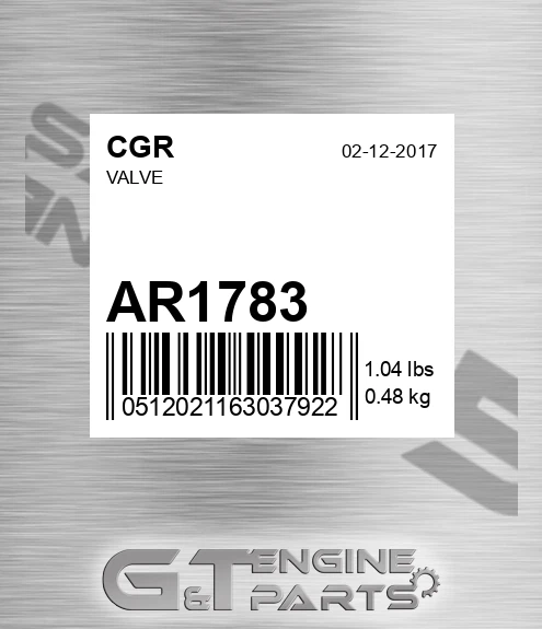 AR1783 Valve