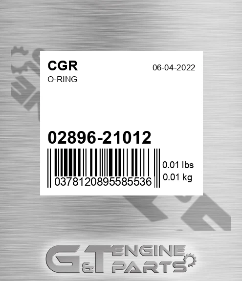 02896-21012 O-ring