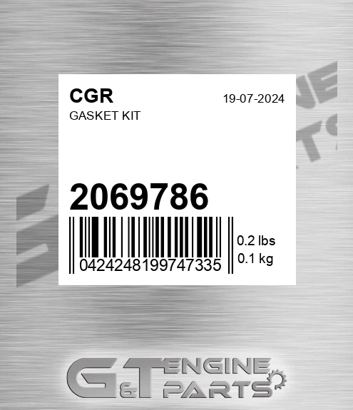 2069786 CGR Gasket Kit