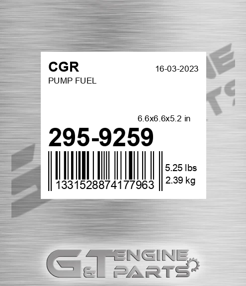 295-9259 Pump Fuel for CGR