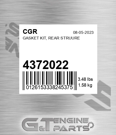 4372022 Gasket Kit, Rear Struure