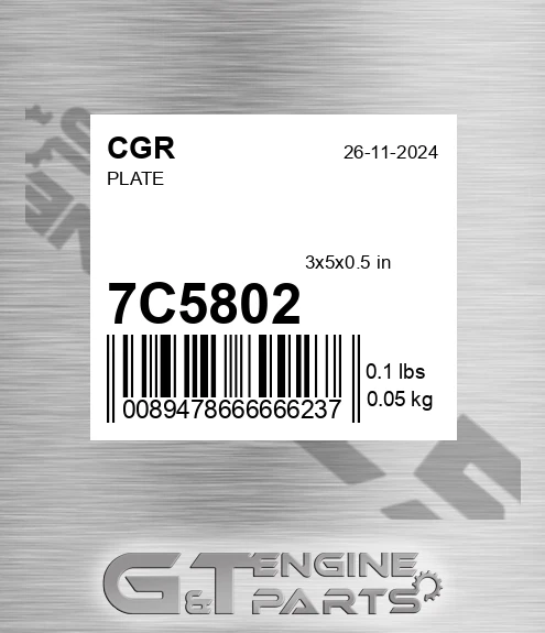 7C5802 Plate