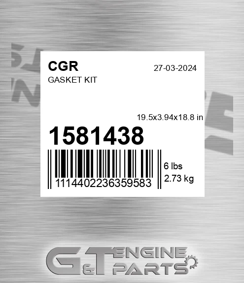 1581438 CGR Gasket Kit