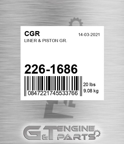 226-1686 Liner & Piston Gr. for CGR