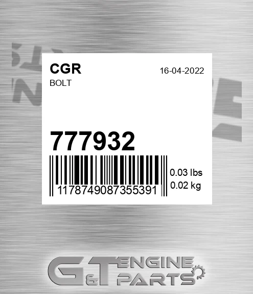 777932 Bolt