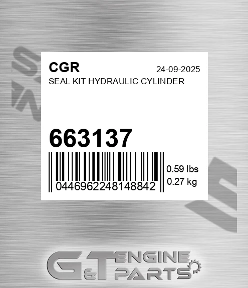 663137 CGR Seal Kit Hydraulic Cylinder