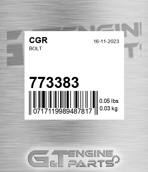 773383 CGR Bolt