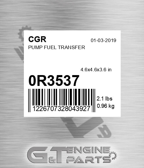 0R3537 Pump Fuel Transfer