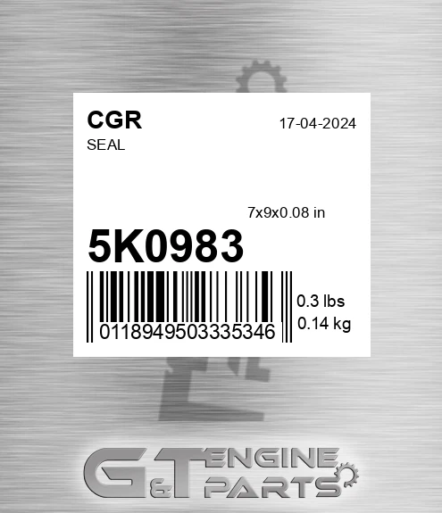 5K0983 Seal