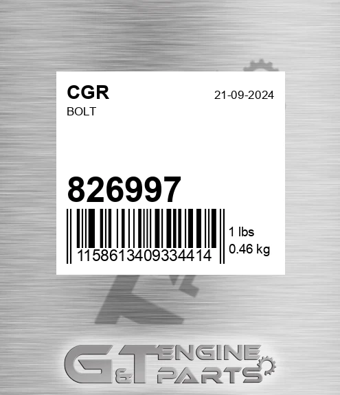 826997 CGR Bolt