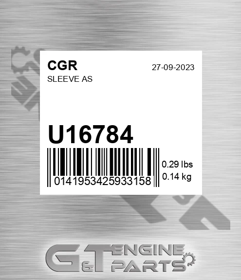 U16784 Sleeve As