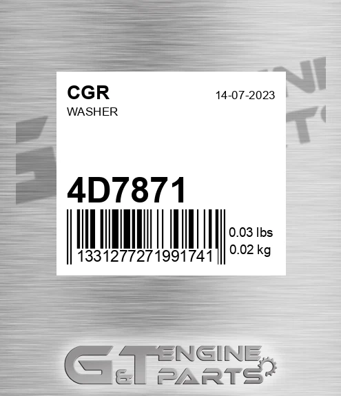 4D7871 CGR Washer