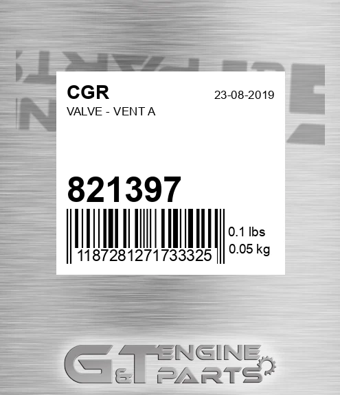 821397 CGR Valve - Vent A