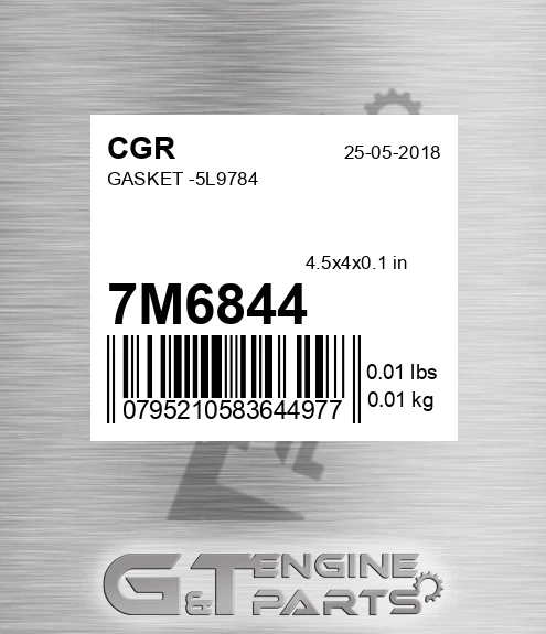 7M6844 Gasket -5l9784