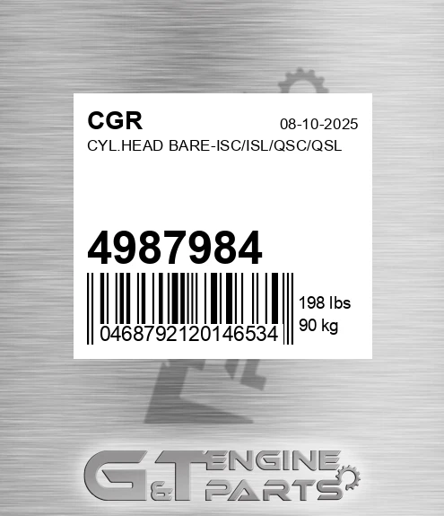 4987984 Cyl.head Bare-isc/isl/qsc/qsl