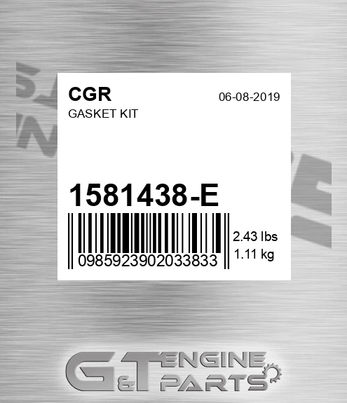 1581438-E CGR Gasket Kit