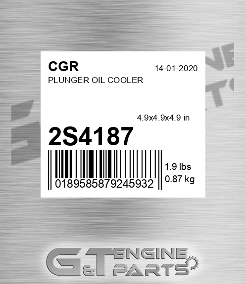 2S4187 Plunger Oil Cooler for CGR
