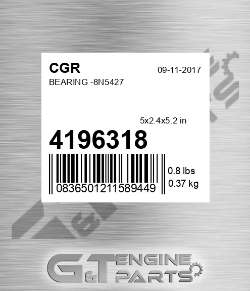 4196318 Bearing -8n5427