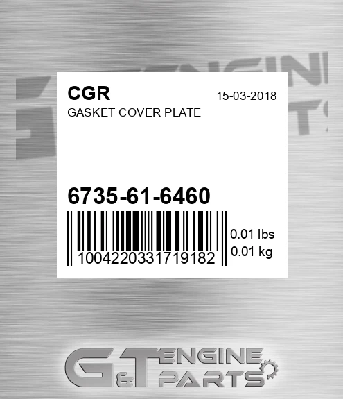 6735-61-6460 Gasket Cover Plate