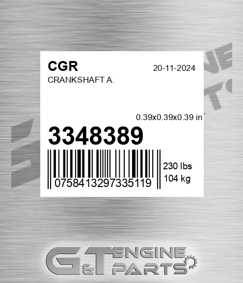 3348389 CGR Crankshaft A.