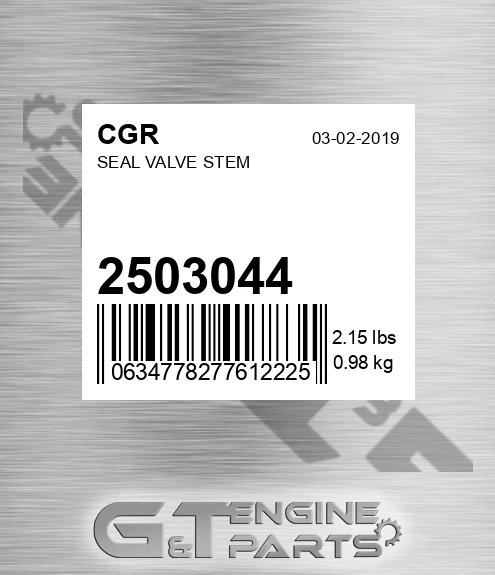 2503044 Seal Valve Stem