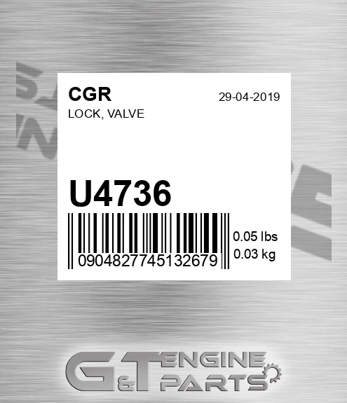 U4736 Lock, Valve